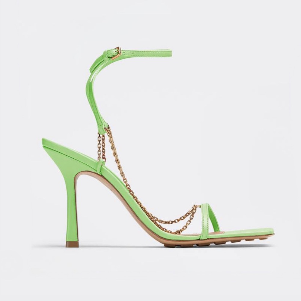 Bottega Veneta Stretch Sandals in Pistachio